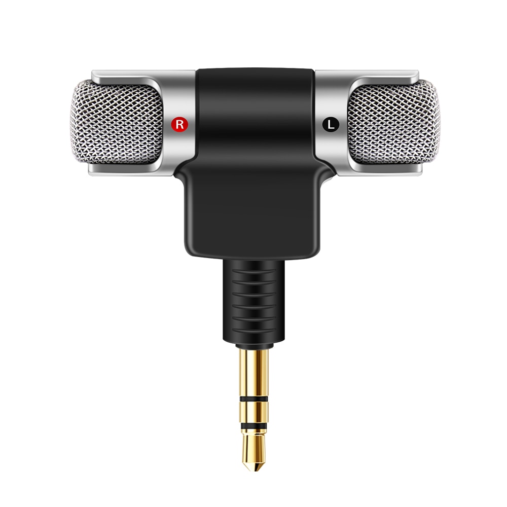 Mini Portable Mic Digital Stereo Microphone Digital Stereo Recorder for Phone Mic with 3.5mm Jack Device Recorder