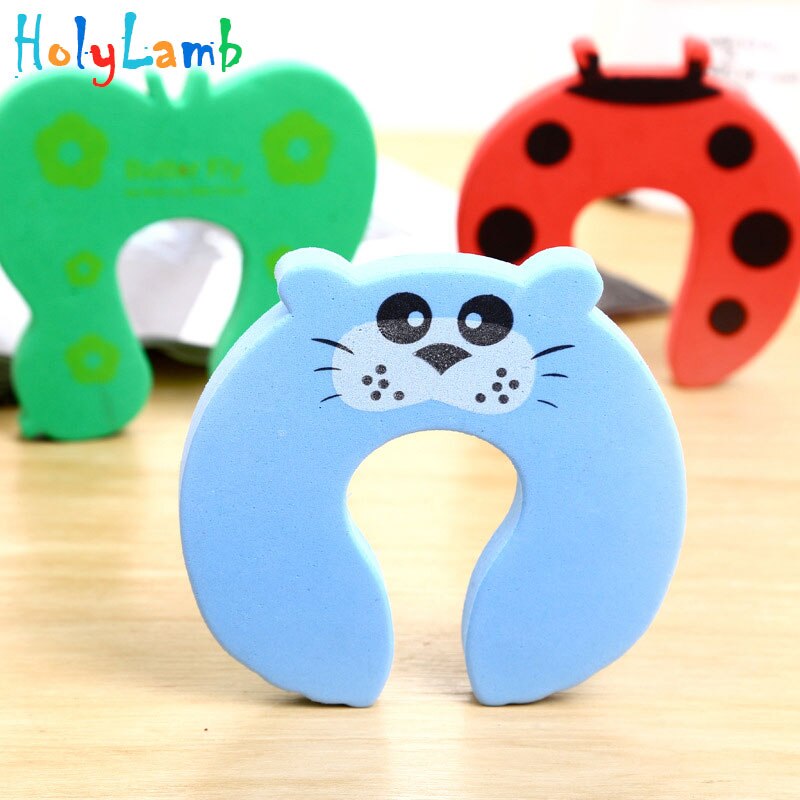 7Pcs/Lot Protection Baby Safety Cute Animal Security Card Door Stopper Baby Newborn Care Child Lock Protection From Children