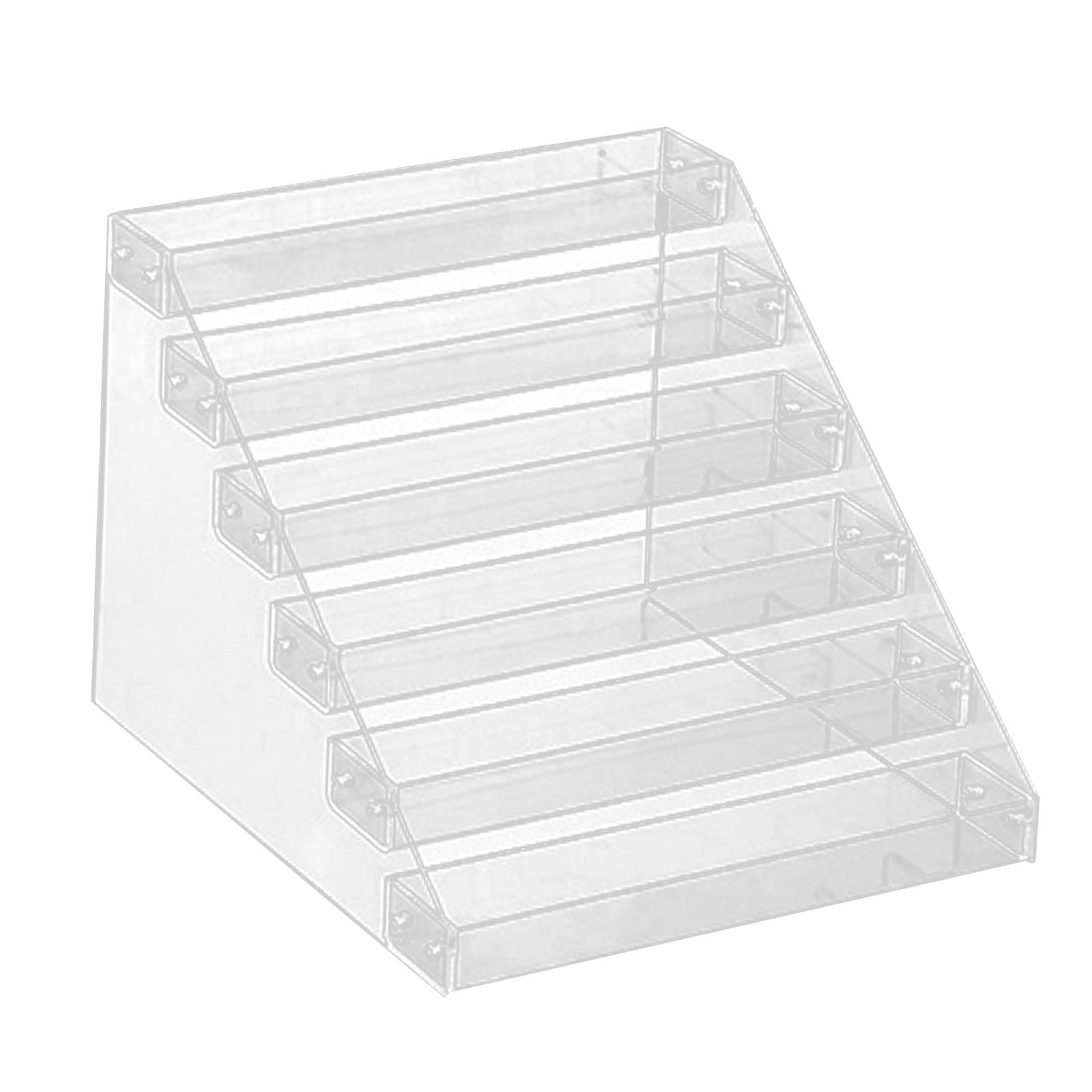Stepped Acrylic Stands Clear Display Riser Storage Organizer Tiered Display Shelf for Doll Figure Collectibles Cupcakes Cosmetic