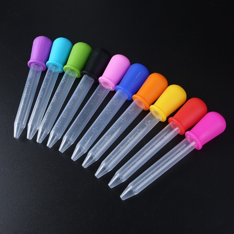 10 Stck Baby Tropfer Medizin Zubringer Art Medizin Gerät Silikon Pipette Flüssigkeit Lebensmittel Tropfer Kleinkind Utensilien 5ml