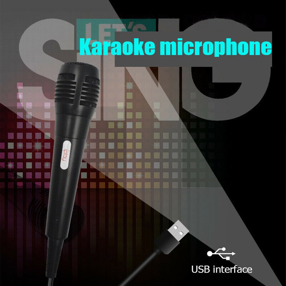 Portable Handheld Microphone USB Wired Karaoke Mic for Nintendo Switch Wii U PS4 PS3 Xbox One PC Home KTV Player Microphone