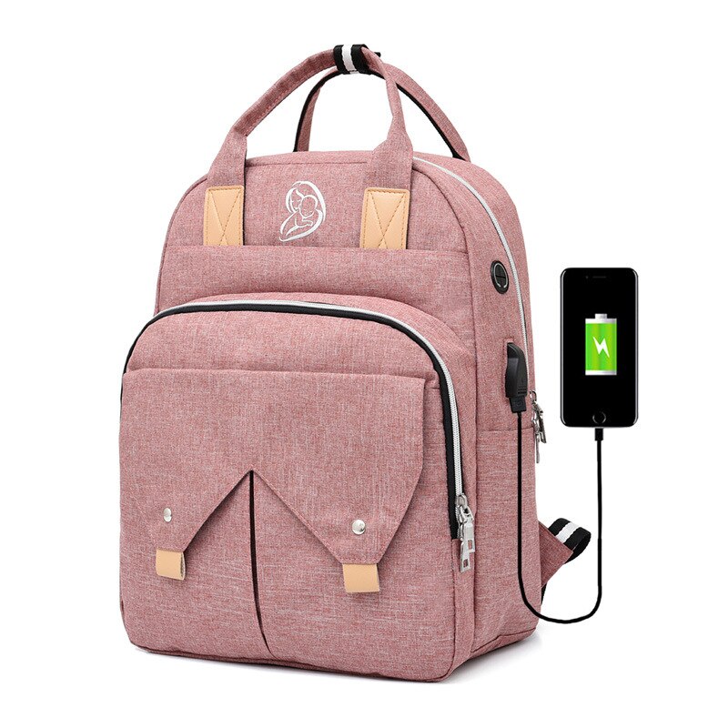 Sac à dos à couches multifonctionnel, grand Volume, pour soins infirmiers, pour maman et bébé, Style, à la ,: Pink Color