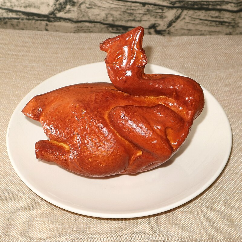 Simulación de pollo asado modelo PU decoración de carne tienda Ventana Modelo hotel granja decoración Decoración Accesorios de fotos