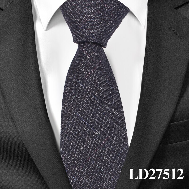 Cravate en laine de coton pour hommes | Cravate de décontractée, cravate étroite à carreaux, Corbata Slim, cravate de mariage, costumes d'affaires: LD27512