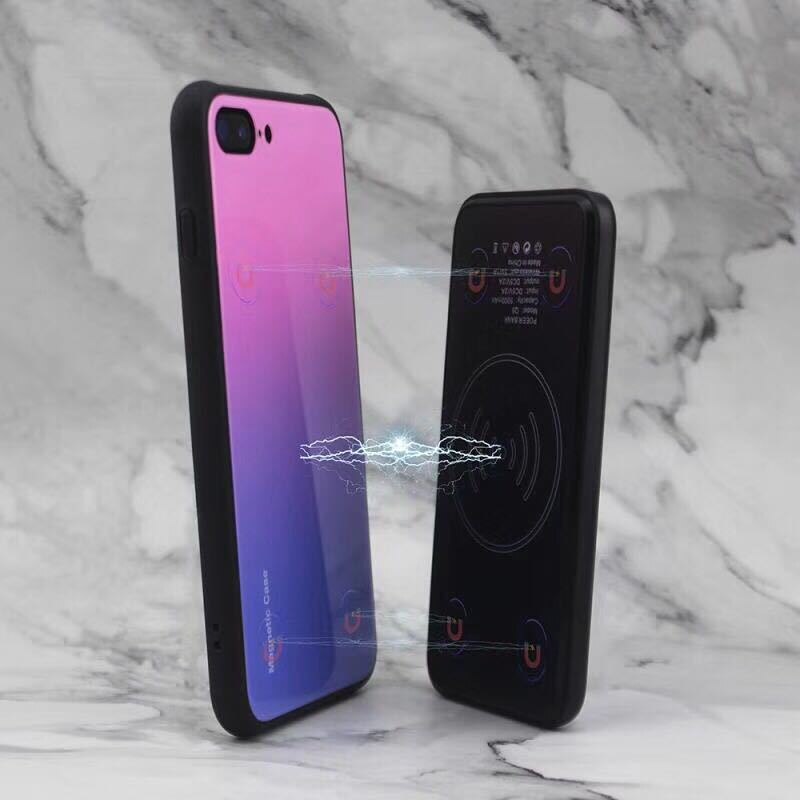 5000mAh Wireless Charging Magnetic Battery Case For Samsung Galaxy S9 Plus Note 8 Note 9 Power Bank Case Colorful Backup Battery