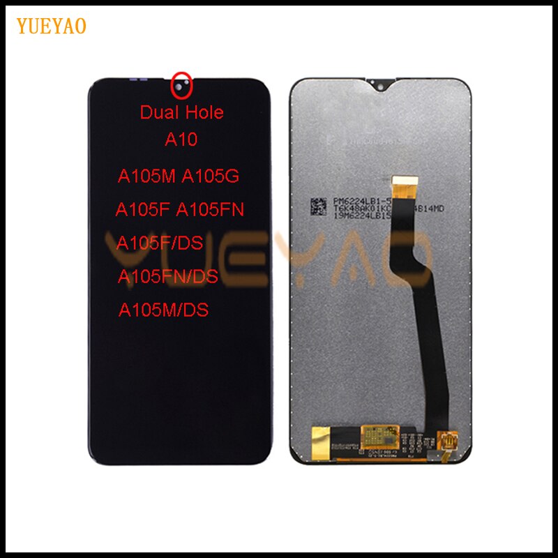 Voor Samsung Galaxy A10 A105 A105F SM-A105F Lcd-scherm Vervanging Digitizer Vergadering Voor Samsung M10 M105F Lcd: A10 DualHole NoFrame