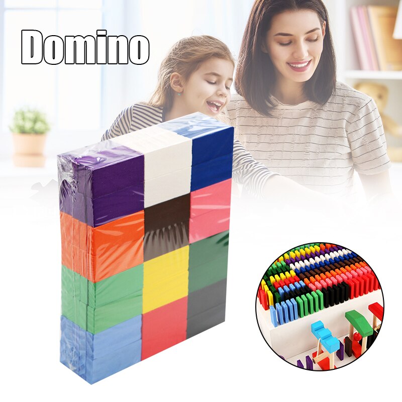 Juego de mesa para niños, juego de dominó de madera, juego de para pintar, juguetes de dominó de madera, 120 Uds., LBV
