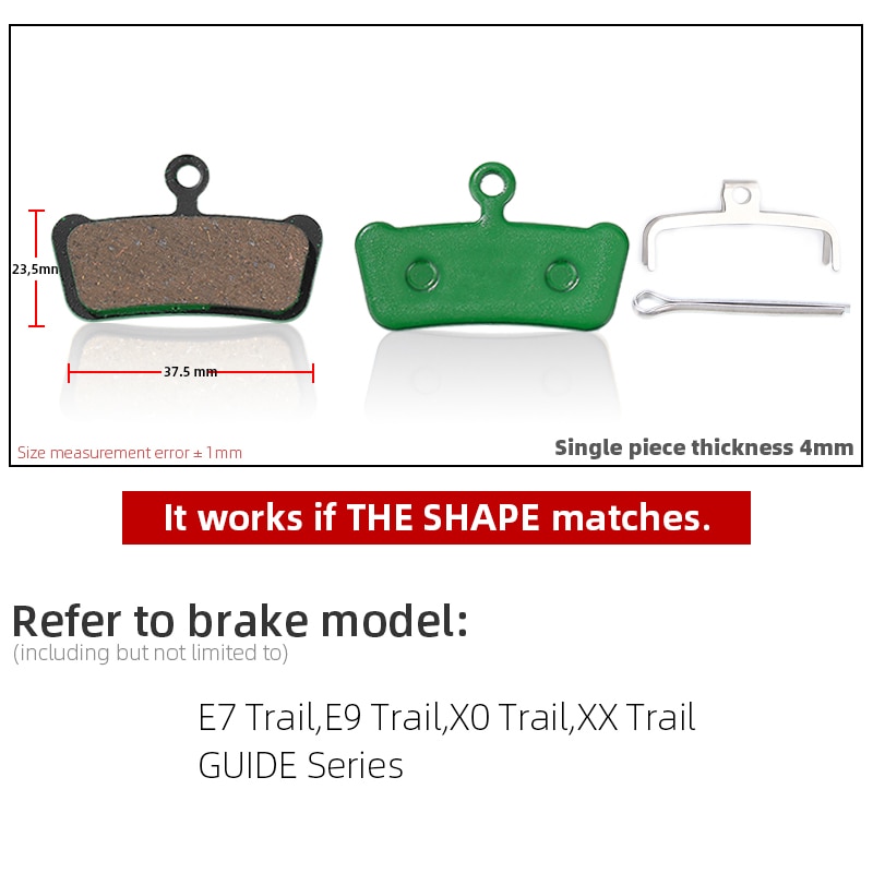 10 paires de plaquettes de frein à disque de vélo vtt en céramique pour AVID SHIMANO HAYES SRAM MAGURA formule HOPE, accessoire de vélo: MULTI