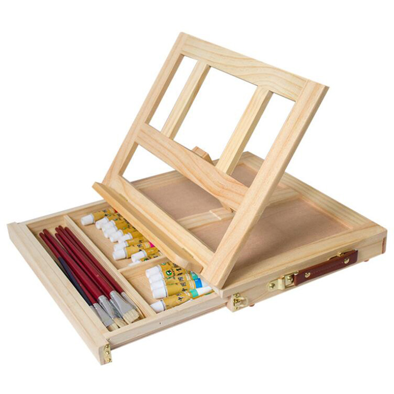 Multifunction Painting Easel Artist Desk Easel Portable Miniature Desk Light Weight Folding Easel for Storage or During Trips