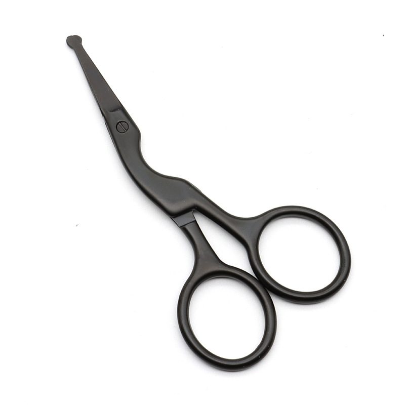 Zwarte Neus Haarschaar Rvs Ronde Hoofd Schoonheid Trimmer Neus Haar Trimmers Draagbare Ergonomie Neus Haar Snijder Gereedschap: Blauw