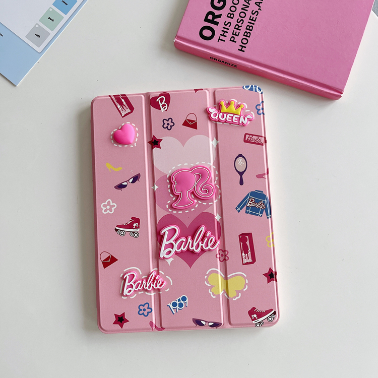 Custodia protettiva per tavoletta 3D carino cartone animato auto veglia/dormire tripla pieghevole in TPU rosa per IPad 9th gen 10.2 pollici per ragazze donne: 15 / Blu