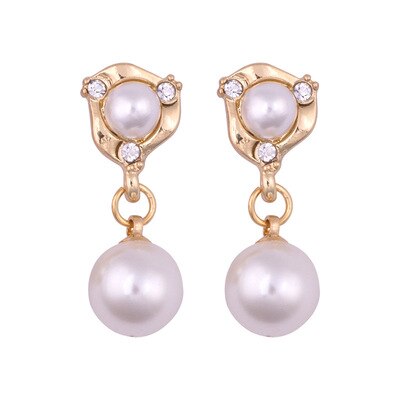 Lange Koreanische Blau Kristall Perle Geometrische Frauen Clip auf Ohrringe Vertraglich Süße Feine Nicht durchbohren Ohrringe Schmuck