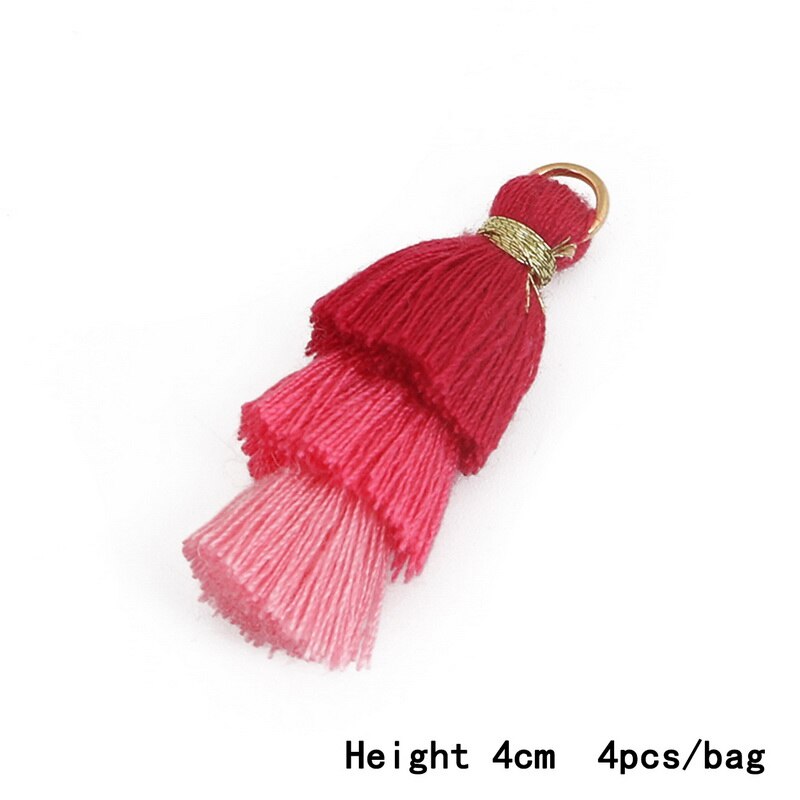 Nieuwste 3 lagen polyester katoenen kwastjes bedels voor oorbellen ketting sieraden doe-het-zelf bevindingen maken rugzak decoratie: 04