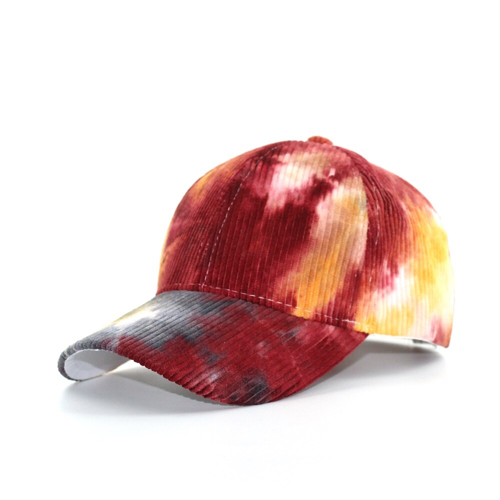 Nuovo Inverno cravatta-tintura Velluto A Coste di colore ah Raggiunto Il Picco cappucci Coppia tutto'aperto Caldo Cappellini Da baseball casuale Selvaggio Trucker cranio cappucci: stile 1