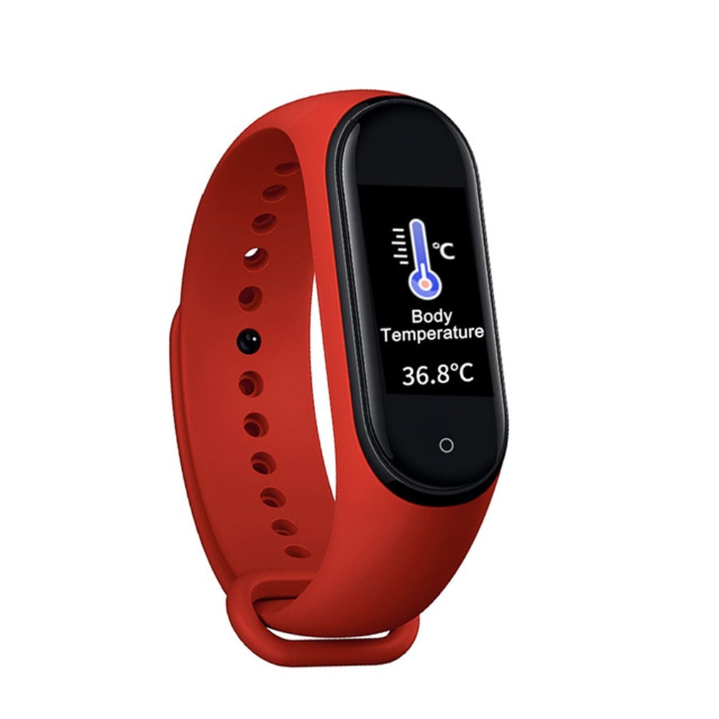 MT10 Smart Fitness Armband Band Met Meten Druk Pulse Meter Sport Activiteit Tracker Mannen Vrouwen Horloge Polsbandje: red