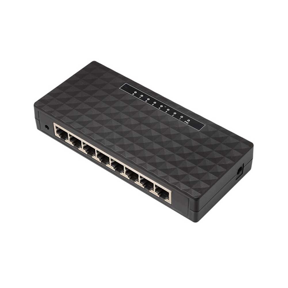 Gigabit Robusto di Rete Del desktop A Casa Pieno duplex centro divisore RJ45 Ethernet Interruttore auto Adattativi 8 Porte 1000 Mbps interruttore non Gestito LAN: nero US