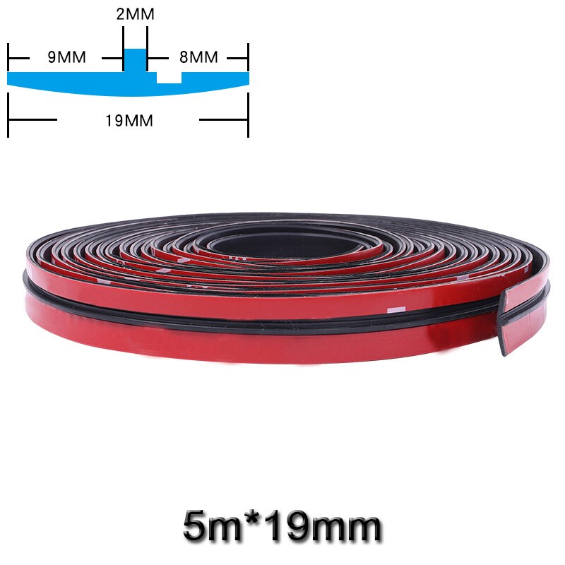 14mm/19mm naklejki gumowe szyberdach trójkątne okno uszczelnione paski uszczelka tapicerka przednia tylna naklejka na przednią szybę okno samochodu uszczelniacz: 5 meters  19mm