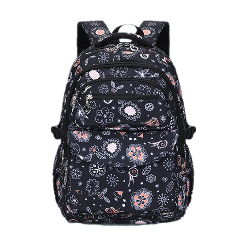 Sacos de escola para meninas à prova dwaterproof água bookbag estudante ortopédico mochila crianças mochilas escola mochila presente da menina: black small