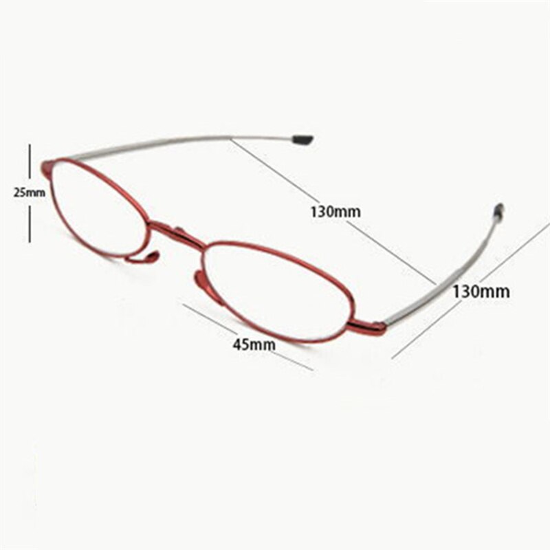 Opvouwbare Leesbril Vrouwen Mini Draagbare Metalen Vouwen Lezen Brillen Mannen Eyewear Verziendheid 1.0 1.5 2.0 2.5 3.0