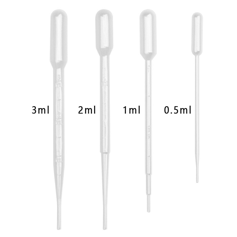100/250 stk multifunktionelle engangs pipetter gennemsigtige pipetter overfører graduerede pipetter labforsyninger