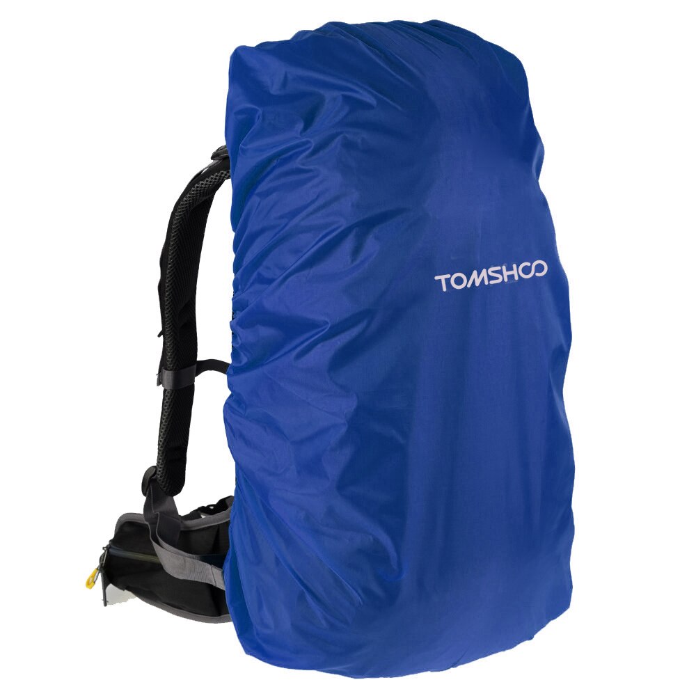 TOMSHOO-mochila impermeable reflectante de 40L-50L, resistente a la lluvia, para exteriores, senderismo, Camping y viajes: Color azul