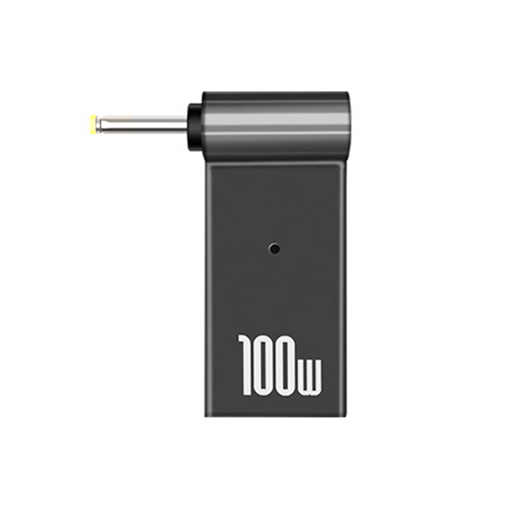 Convertisseur de puissance 100W 5a PD, Jack de déclencheur cc à Type C femelle 5.5/7.4 en alliage de Zinc avec tête légère, adaptateur pour ordinateurs portables Dell/HP/ASUS: Marron