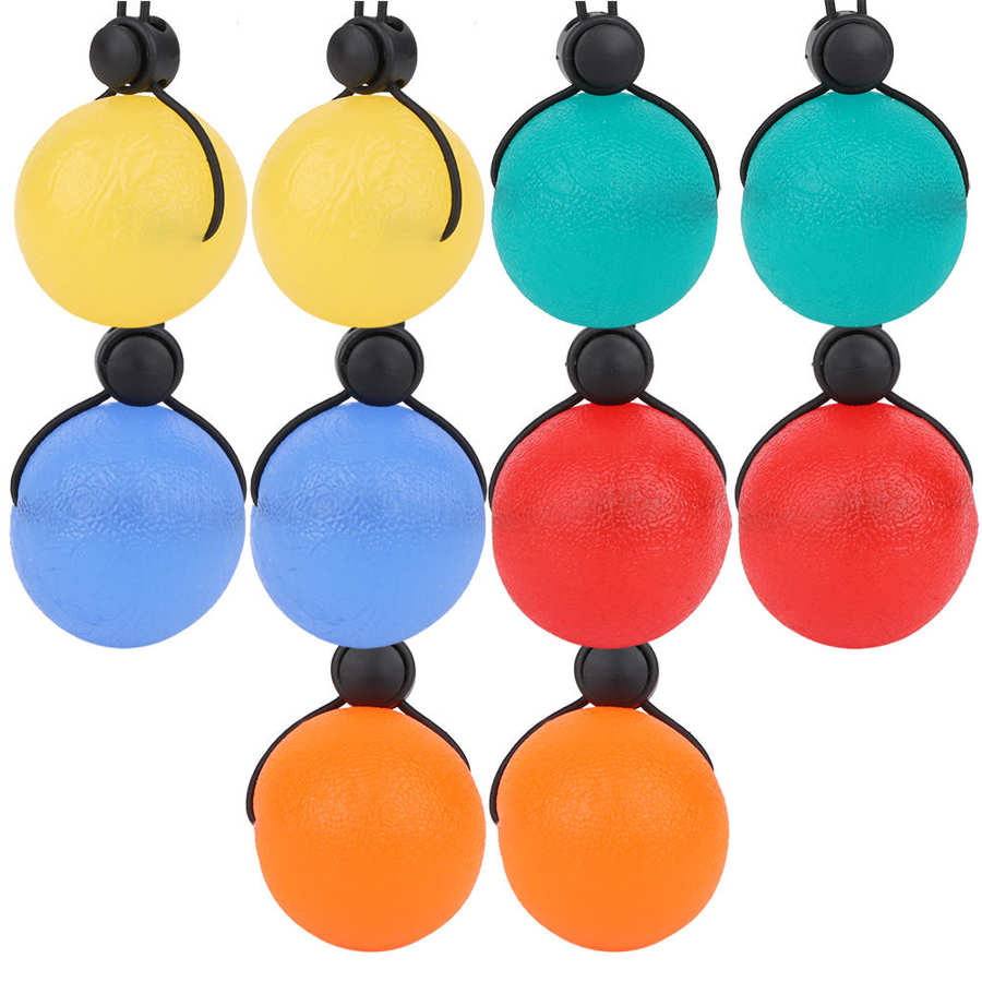 Silicone Hand Grip Balls Massage Hand Grip Balls Fitness Hand Expander Gripper Strengthen Exerciser Trainer Stress Power Ball