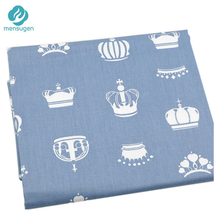 Mensugen crown chevron 100%  bomullstyg meter för patchwork quiltning baby sängkläder spjälsäng filt sömnad material
