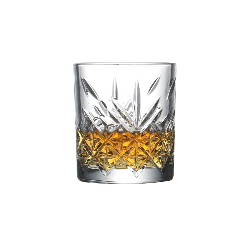 7oz gårdshus blyfri kristall gammaldags whiskyglasögon set  of 2 tumblers för att dricka whisky, vodka -provsmuggar