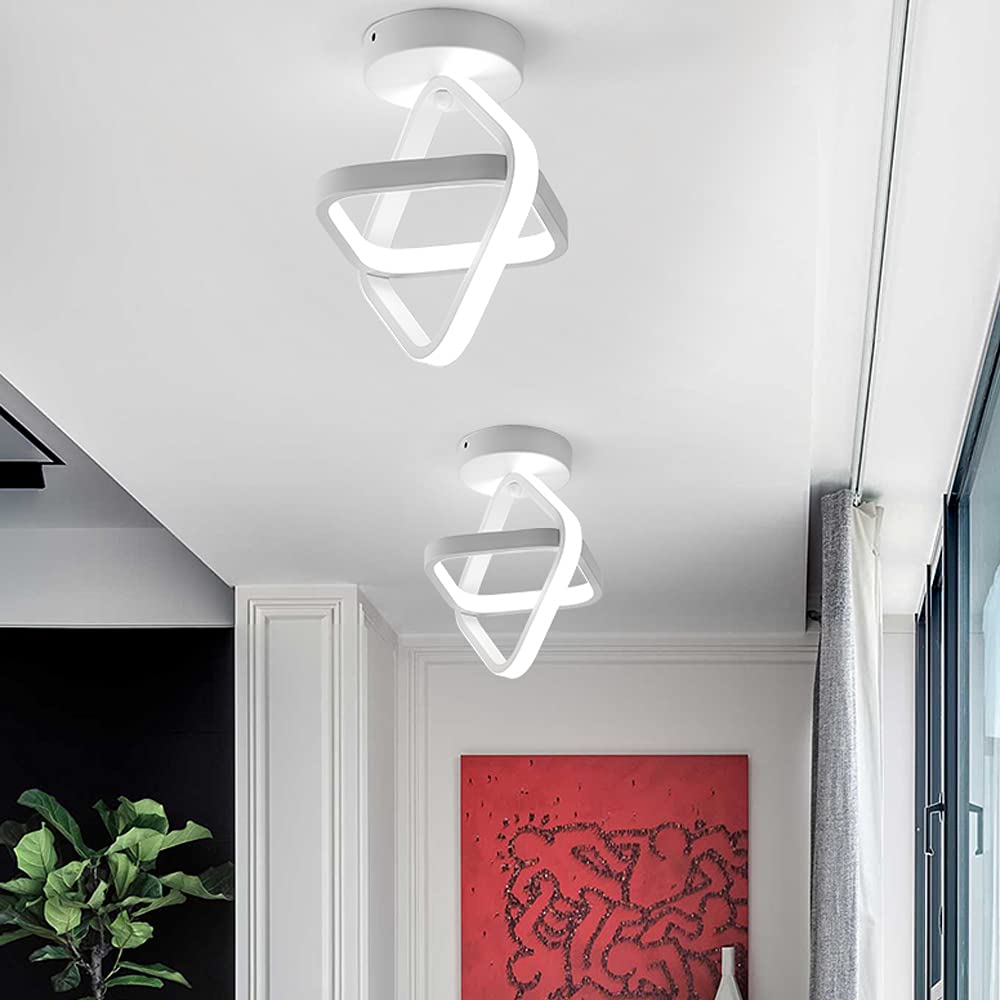 22w kølige hvide 6500k skandinaviske dobbelte firkantede lys til entré, entré, balkon led-loftlampe