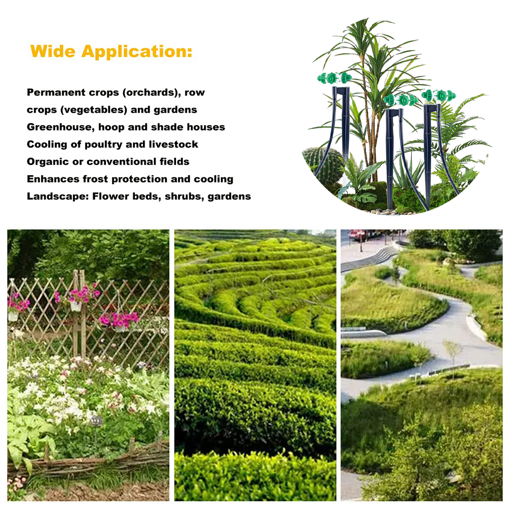 360 ° Refractie Sprinklers Tuin Vernevel Nozzles 1/4 ''Weerhaak Connector Micro Druppel Irrigatie Spray Voor Kas 4/7Mm Slang