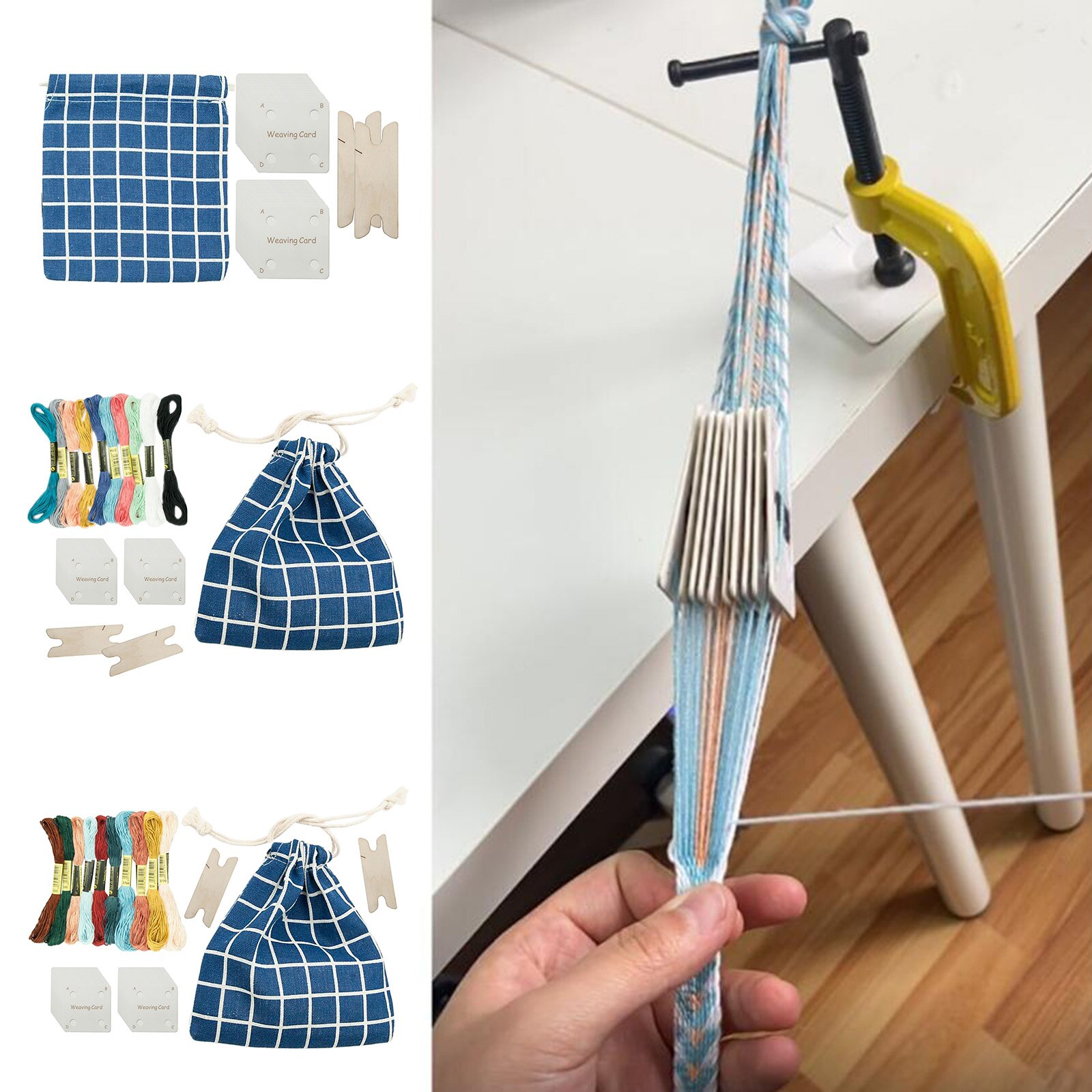 Handy Weaving Cards Kit for Loom DIY Craft Weaving Tools for Friends