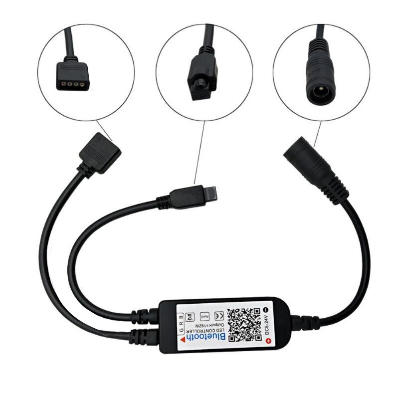 DC 5V 12V 24V Bluetooth LED RGB controller Mit 24Key IR Led Controller 12v Fernbedienung für 5630 5050 3528 2835 LED Streifen