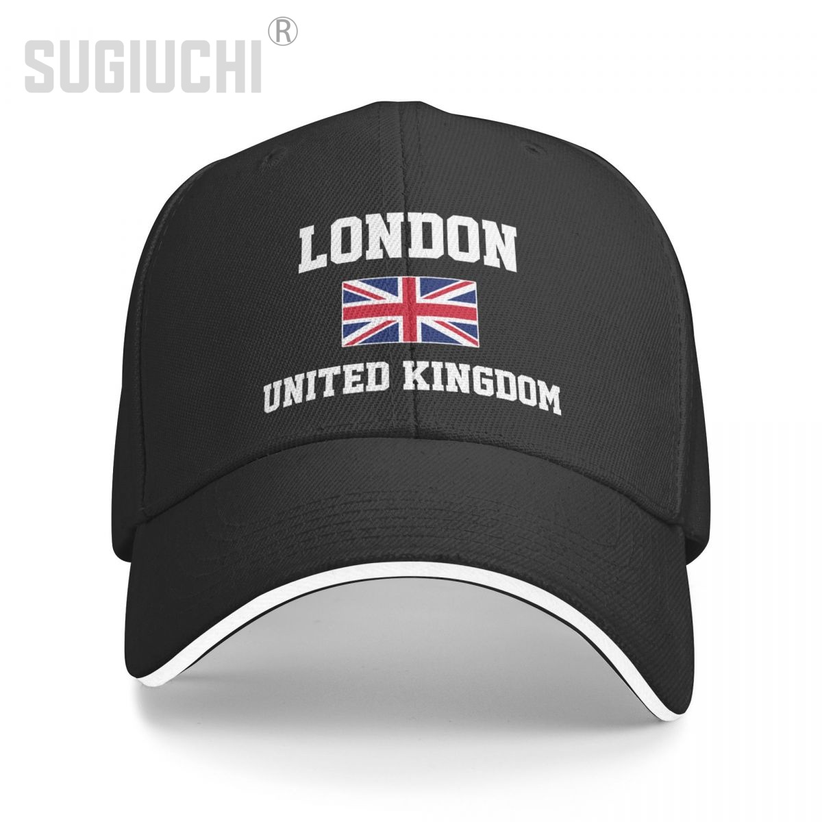 Baseball Cap United Kingdom London Capital Men Women Unisex Hip Hop Sandwich Caps Snapback Golf Hat Fishing: black