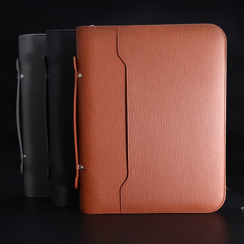 A4 Padfolio Datei Schrank Ordner Luxus Bindemittel dokumentieren Organizer Halfter Ring Manager Aktentasche