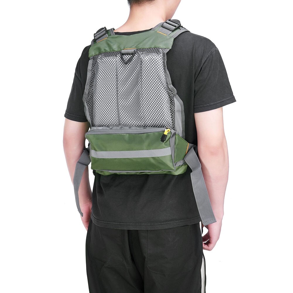 Breathable Fishing Vest Outdoor Sports Swimming Adjustable Multi Pockets Fishing Vest Fisherman Gear Equipment