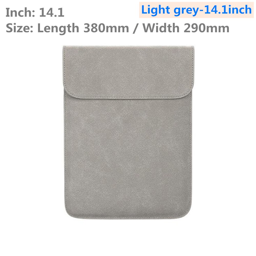 Yleinen vedenpitävä kannettava kannettavan tietokoneen suojalaukku 13.3 14.1 15.4 tuuman apple macbook air pro millet kannettavan tietokoneen suojakotelo: Vaaleanharmaa -14.1 tuumaa