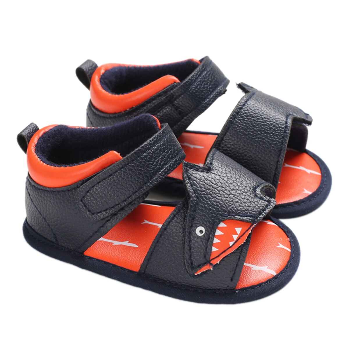 Sandalias informales para bebés y niños, sandalias de verano con forma de tiburón de dibujos animados, suela blanda, zapatos antideslizantes para antes de 0 a 18M
