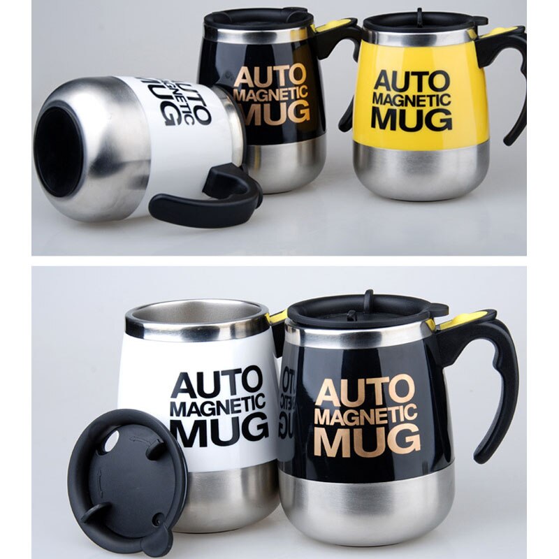 Tasse magnétique à agitation automatique, en acier inoxydable, mélange de café et de lait, mélangeur intelligent, mug thermos