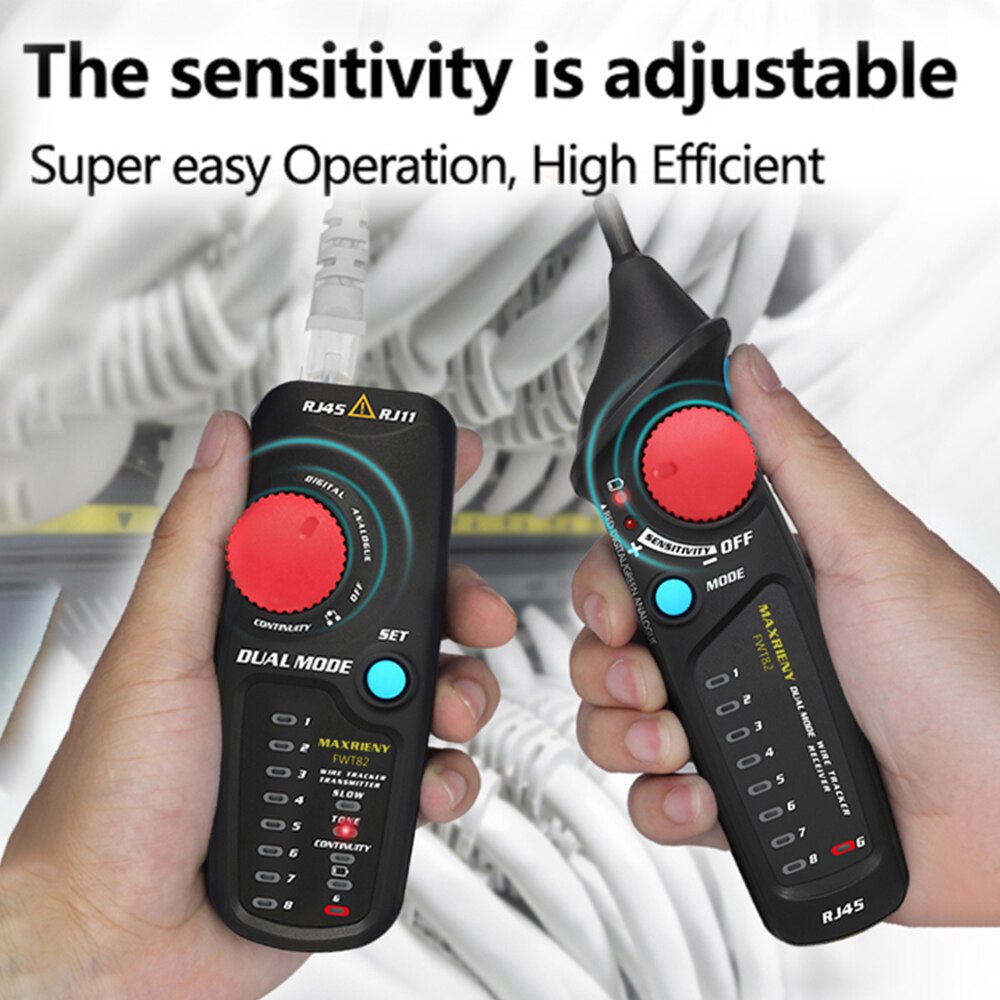 Lan-tester  rj45 netwerkkabeltester kabeltracker  rj11 analyzer detector lijnzoeker netwerktools telefoonkabelzoeker tester