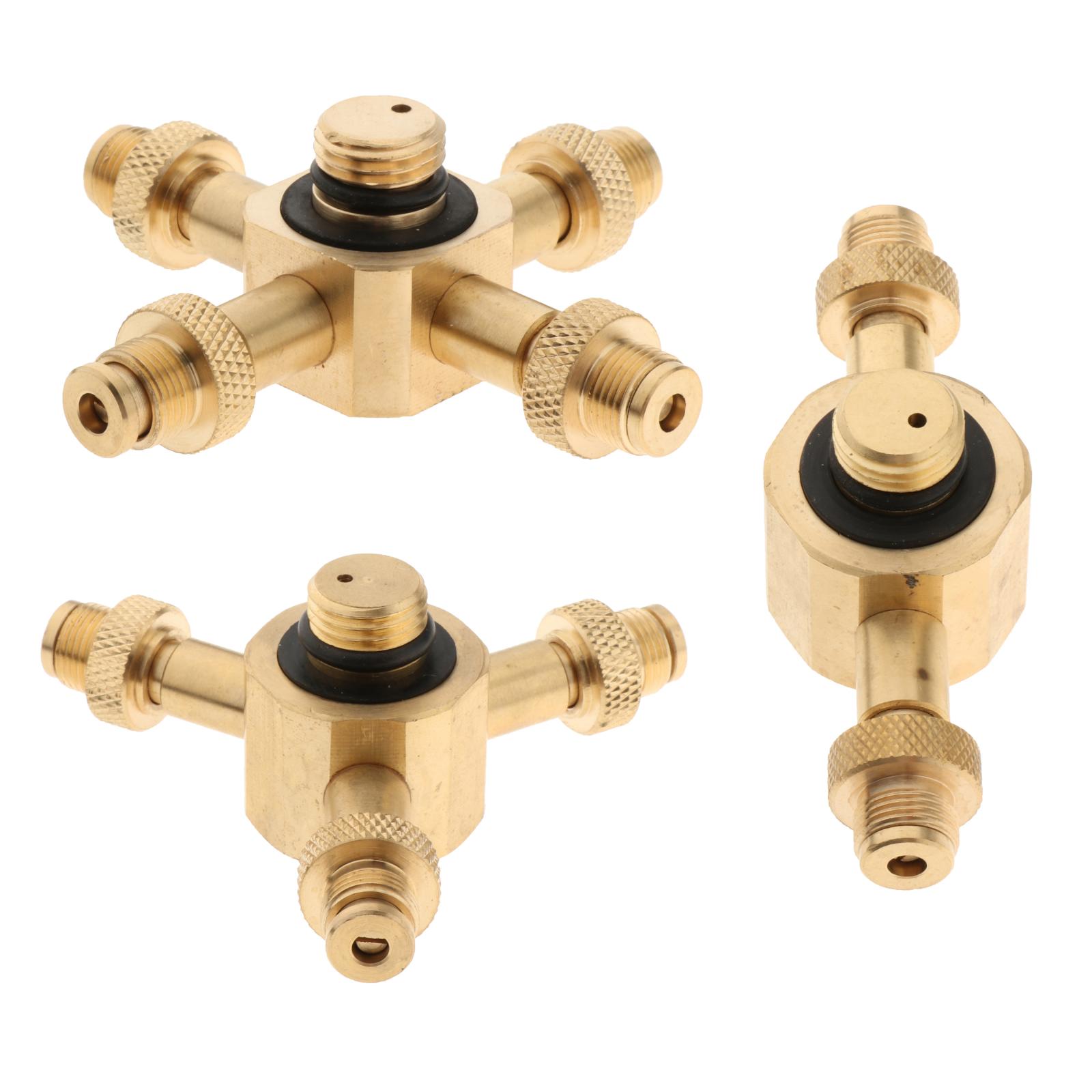Gas Cylinder Connector, Outdoor Camping Stove Adapter Brass Gas Cylinder Stove Adapter Heads Furnace Converter Connectors