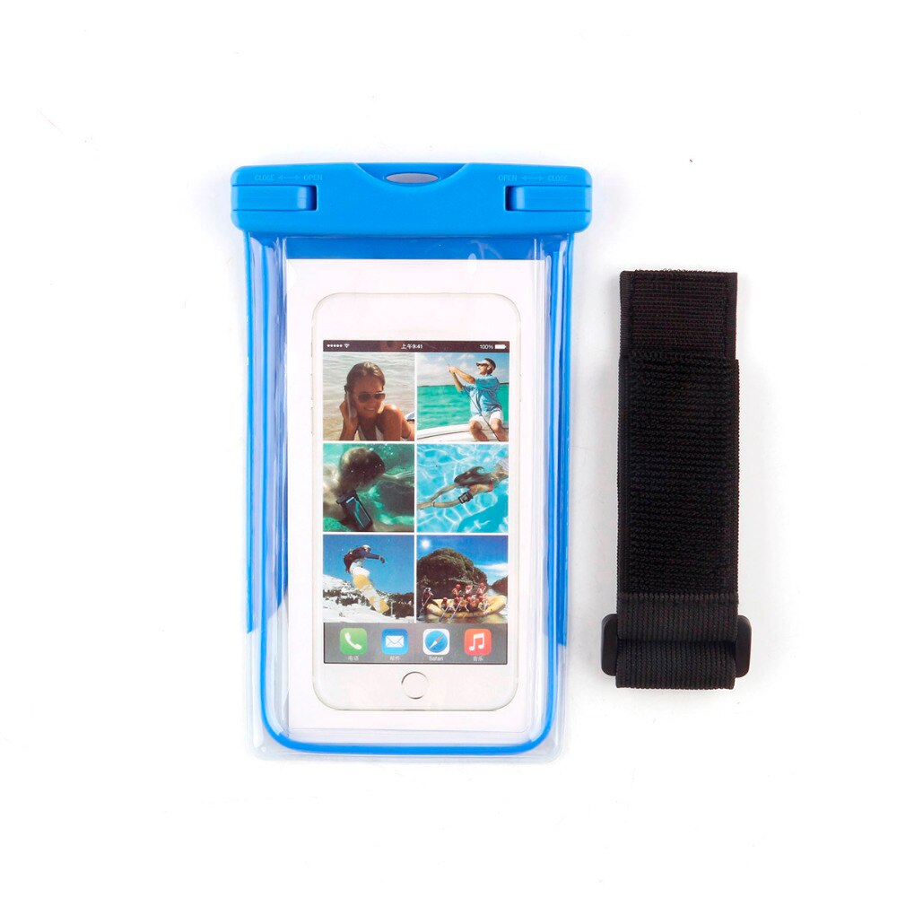 Waterdichte telefoonhoes met sportarmband voor iphone / samsung / lg / htc / nokia / blu-ray universeel 6 inch