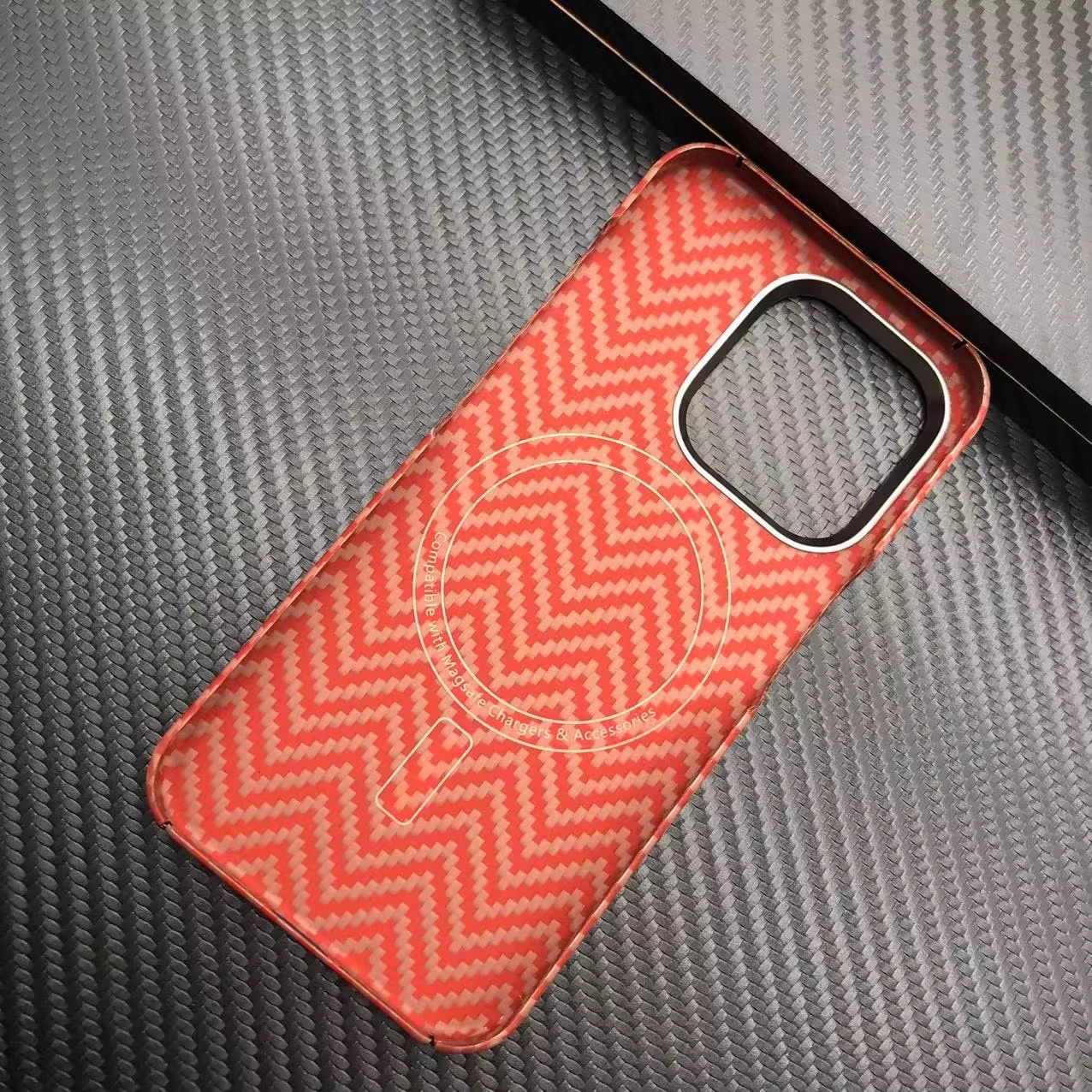 Coque en Fiber de carbone véritable pour iPhone 13 14 15 Pro Max, avec housse de téléphone MagSafe Kevlar, étui en Fiber d'aramide pour iPhone 15/14/13