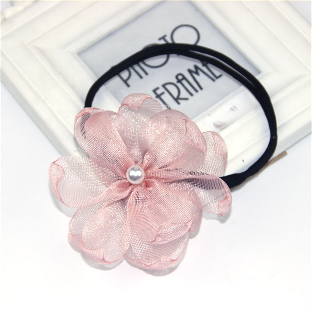 DIY kobieta kwiat pączki skręcać pałąk magiczny przyrząd robić koka z włosów producent narzędzie robić układania włosów peruka perłowa akcesoria: różowy