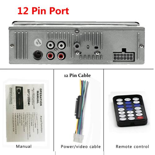 Bluetooth Autoradio Car Stereo Radio FM Aux Input Receiver SD USB JSD-520 12V In-dash 1 din Car MP3 Multimedia Player: 12 Pin Port