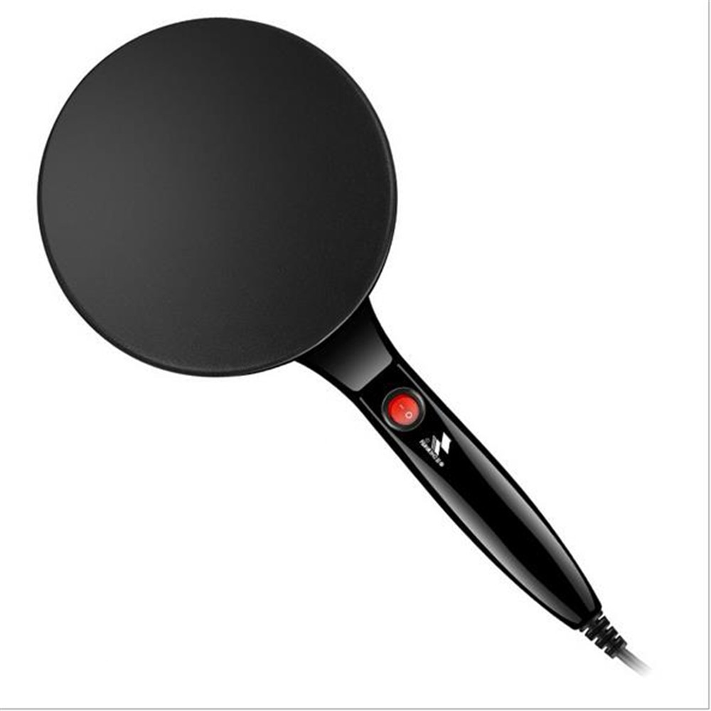 220V Non-stick making pancake Electric Crepe Pizza Maker Pancake Machine Griddle Omelet Pans Cake Machine Kitchen Cooking Tools: Black