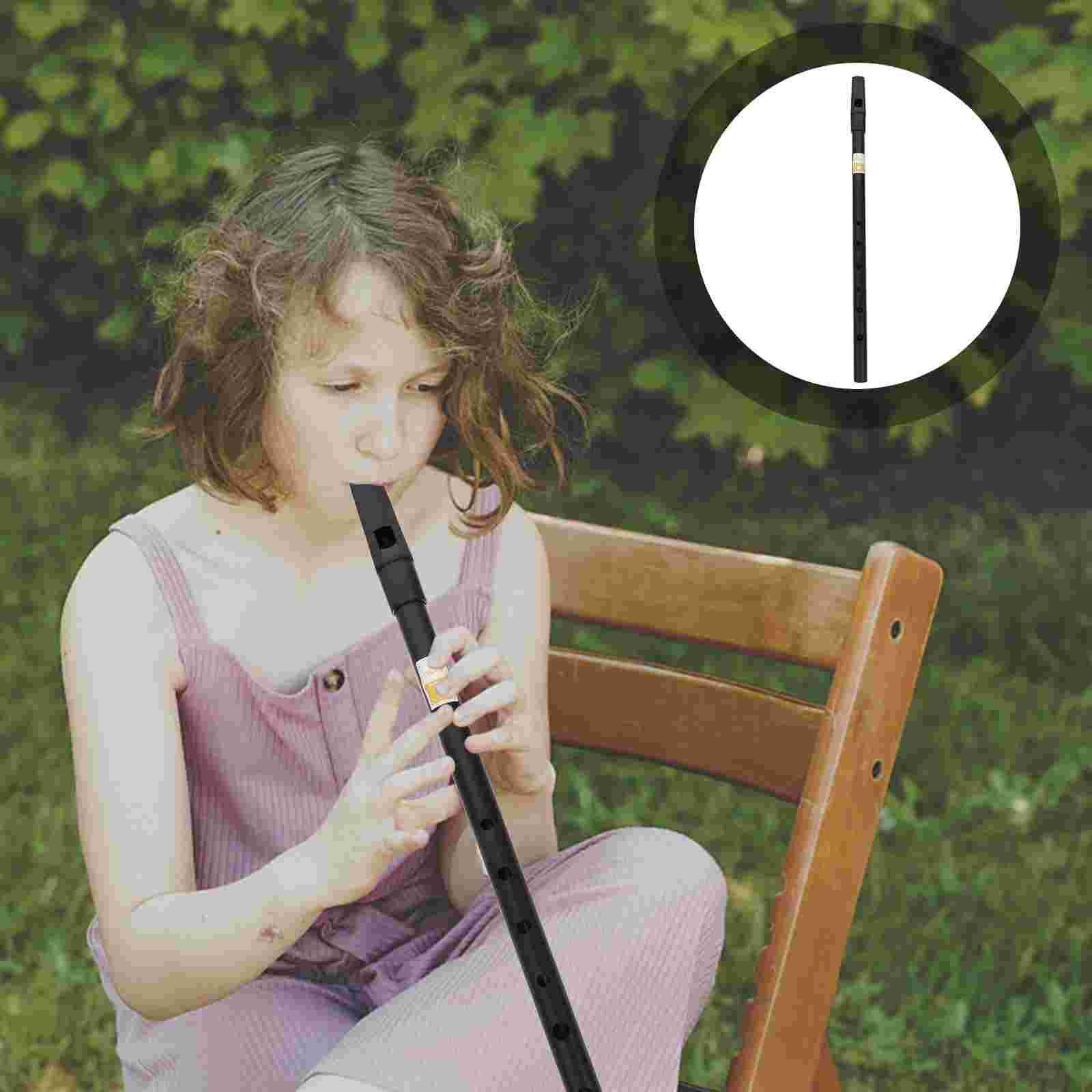 1 Set of Premium Beginners Recorder Clarinet Instrument Whistle Treble Recorder: Black