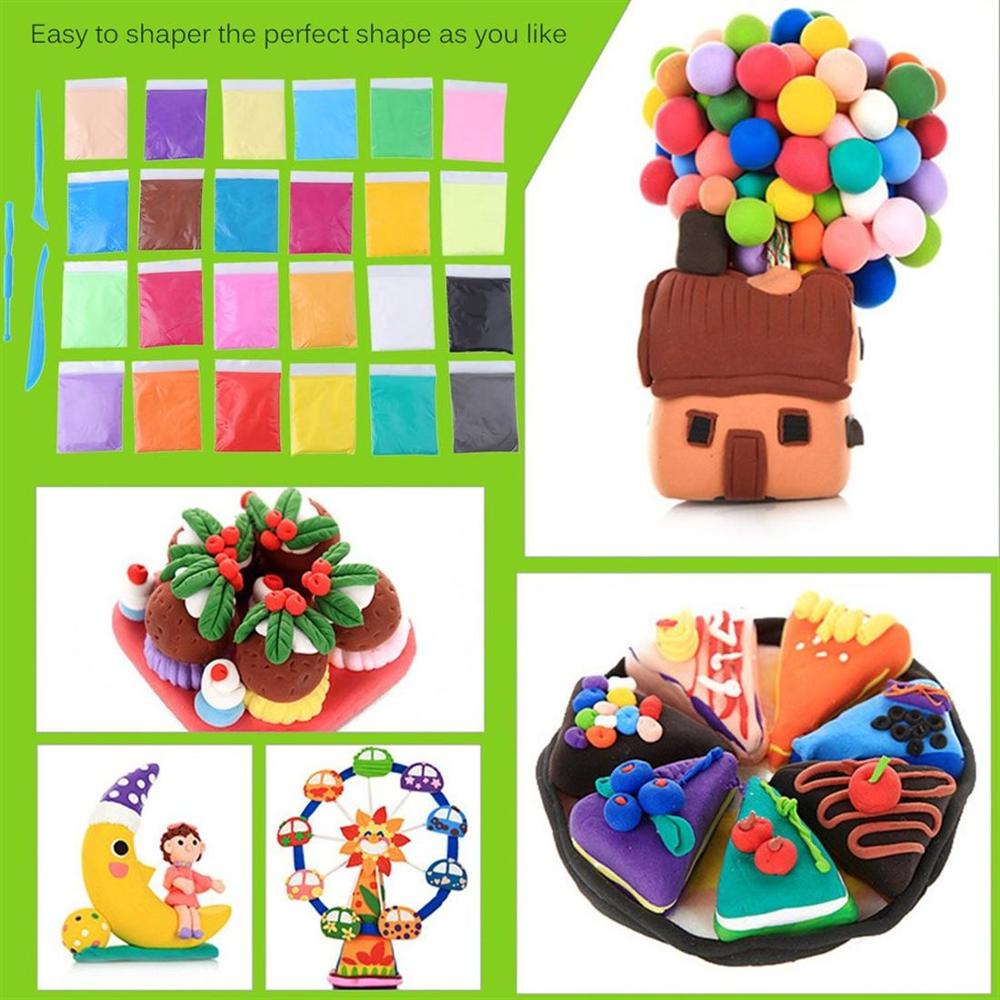 24 colori 24 pezzi bambini che imparano il modello in polimero morbido