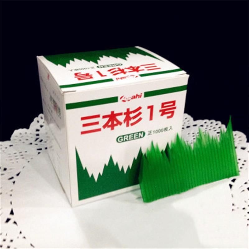 Grønne blade sushi blade japansk køkken sushi dekoration sashimi dekoration tallerken dekoration 1000 stykker / pakke