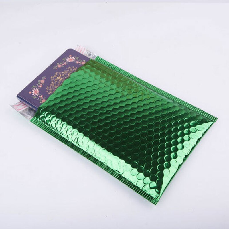 50Pcs/Lot 18*23cm Green Aluminized Film Bubble Envelope Shockproof Padded Envelope Self Seal Poly Mailer Waterproof Bag